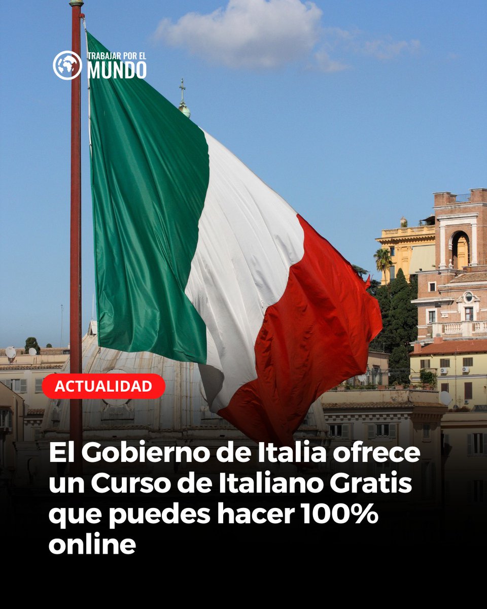 El Gobierno de Italia ha publicado un curso gratuito para quien quiera aprender italiano.

Se trata de un curso dirigido a extranjeros de niveles principiante a intermedio A1 a B2. 

Te cuento 👇