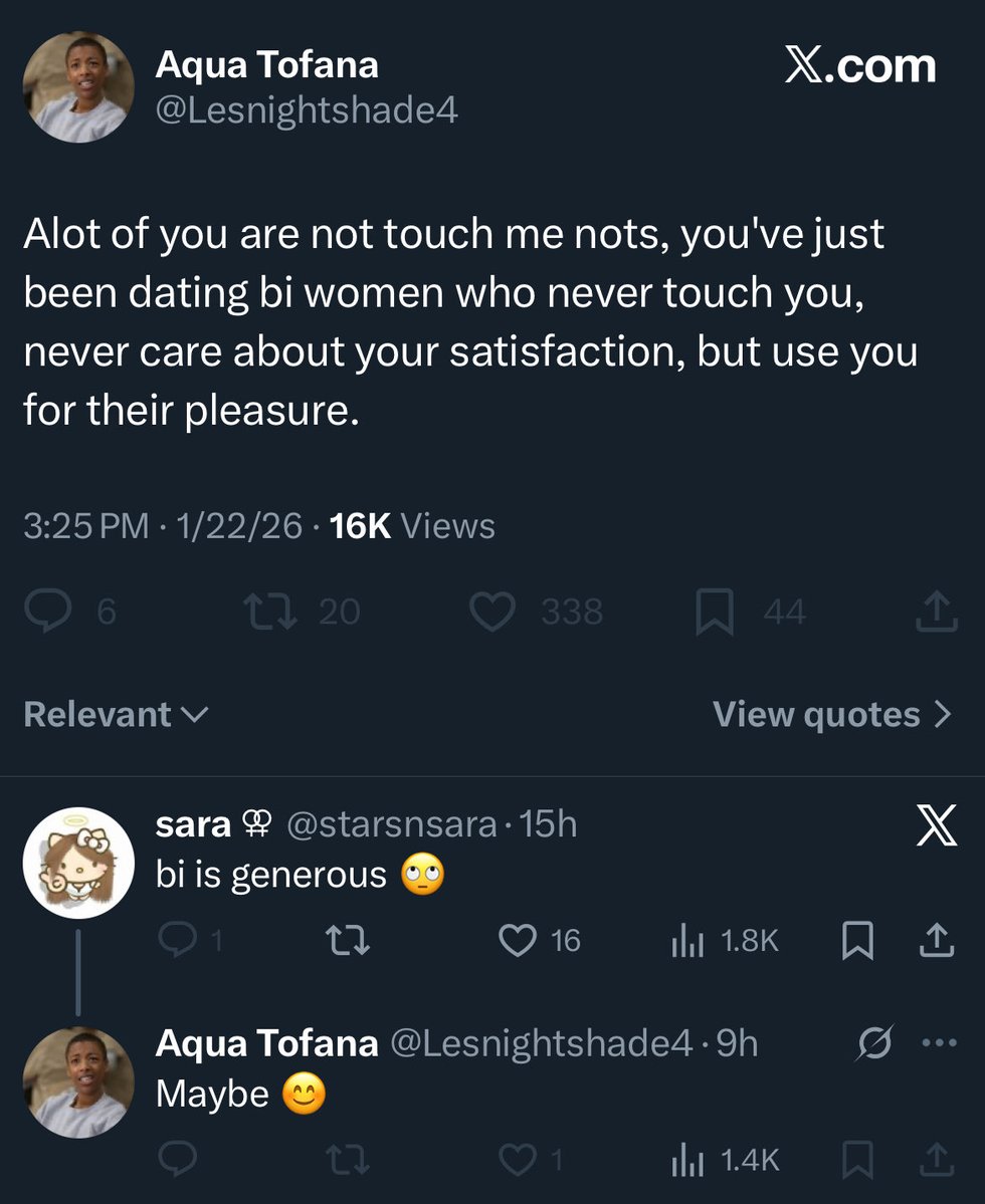 trashdollll's tweet image. yall actually gotta get some therapy and leave bi women out of your weird fantasies because what the fuck does any of this even mean? touch me nots? now we’re not bi bc we dont wanna touch you? why yall so obsessed with who bi women date or touch on, its CREEPY and WEIRD! 💀