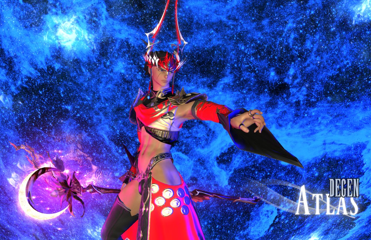 Today's Page Drop: Our Splash Page for the DEGEN Atlas! Love the colors on this honestly. Lots o' Blue. Then the Red. Then the two mixing in the staff. Excellent work.
discord.gg/degenxiv 
degenmagazine.com