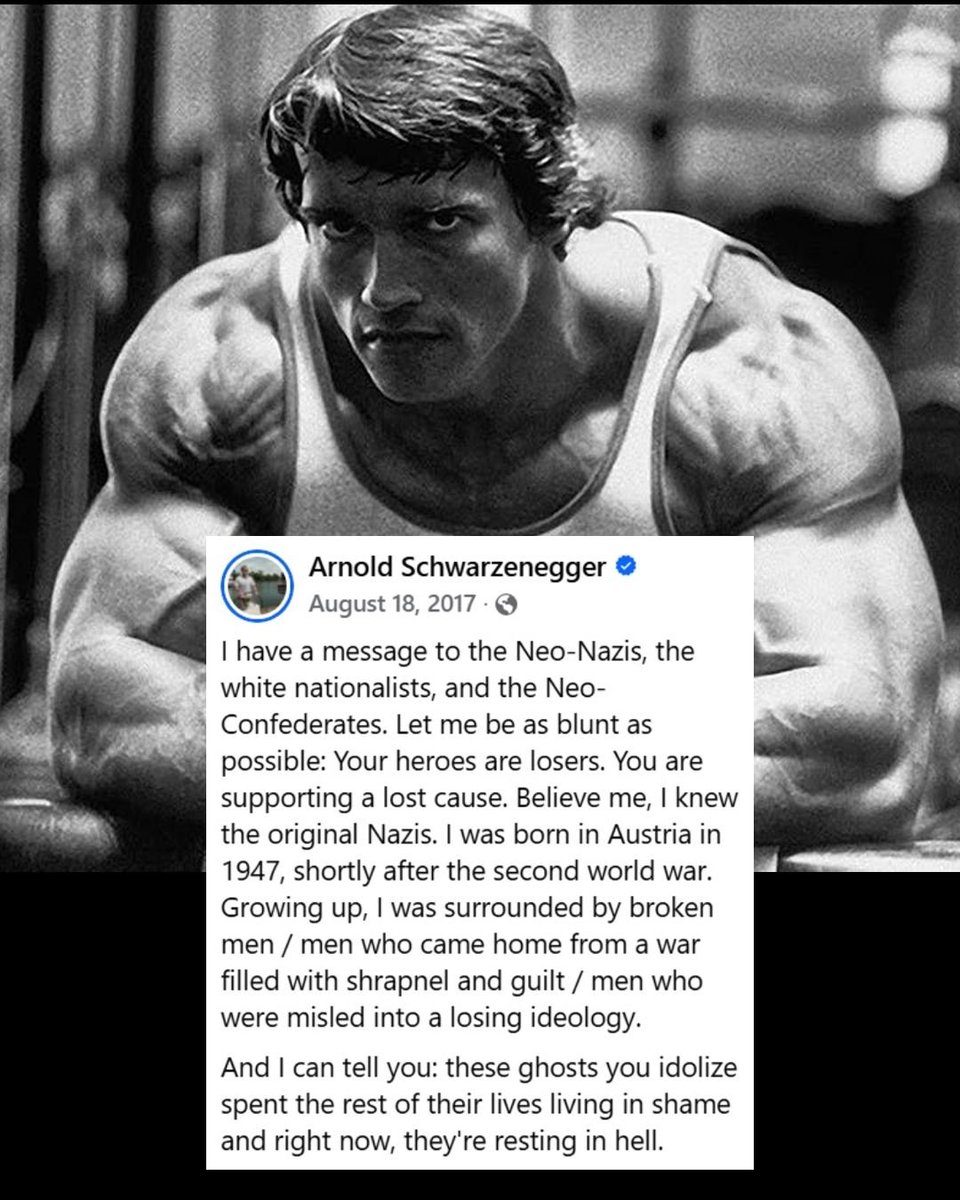 JamesTate121's tweet image. Arnold Schwarzenegger has a message for you ICE Nazis.
