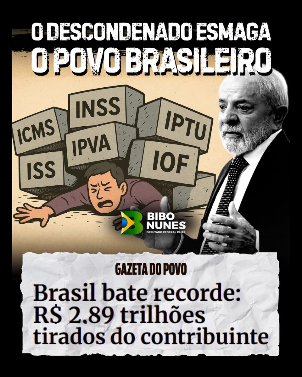 Você também sente que está pagando muito mais imposto?

O governo comemora recorde histórico de arrecadação, enquanto nós, brasileiros — pagadores de impostos e recebedores de serviços públicos medíocres — arcamos com a conta.

Em um único ano, o Estado retirou R$ 2,890 trilhões