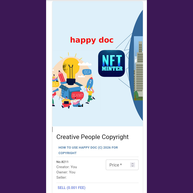 Use Happy Doc (C) 2026 to prove your authorship of digital product or just file as follows - mint your file as a Happy Doc token at happydoc.room-house.com and save the private key you receive. This PK's address very first TX contains data that is equal to sha256 sum of the file.