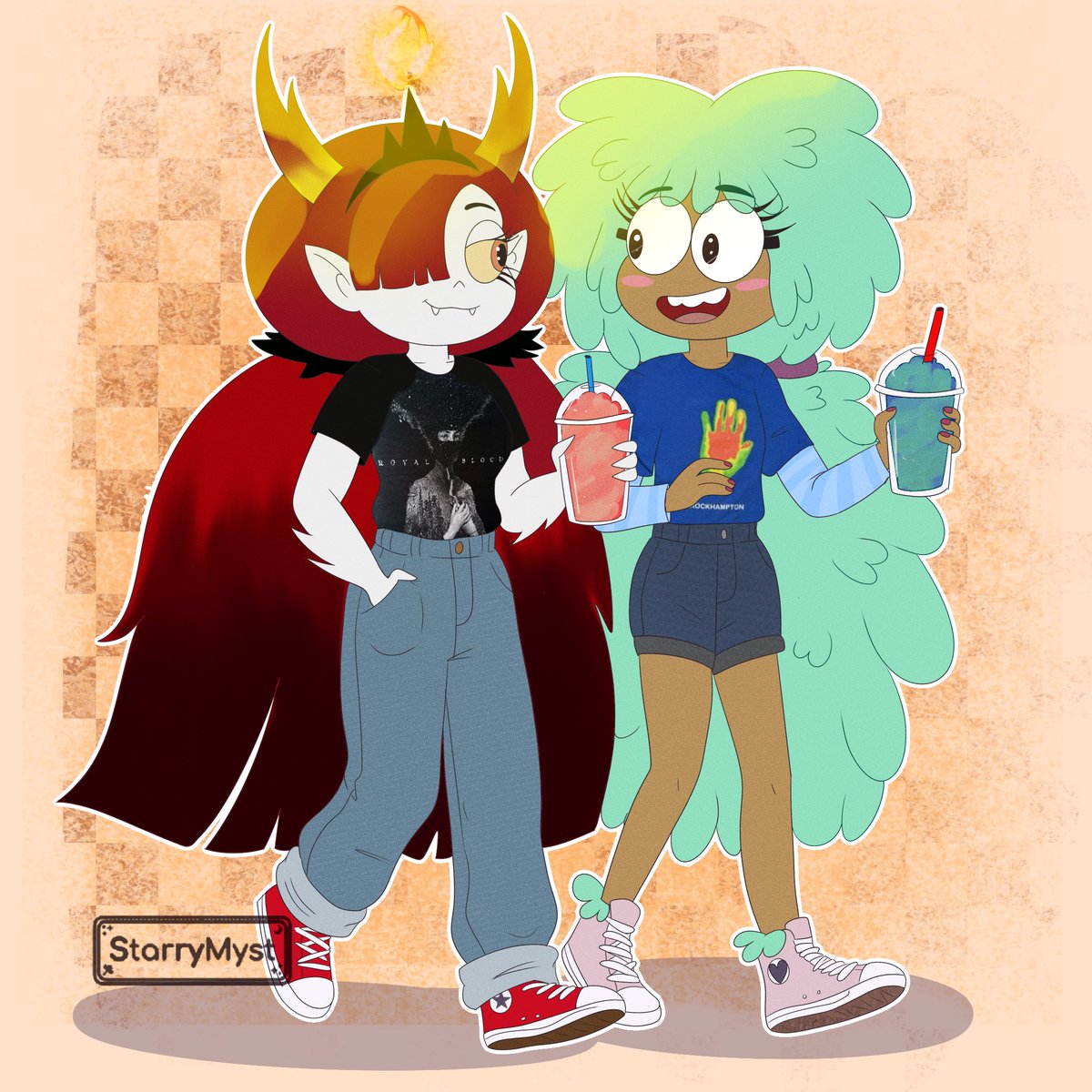 Commission I did for <a href="/MesousaGaby/">Hekapoo Vs. The Legion Of Affliction is on AO3!</a> for their Hekapoo AU. 
Thanks for commissioning me again! 

#StarVsTheForcesOfEvil #SVTFOE #Hekapoo #KellySVTFOE #cartoon #fanart