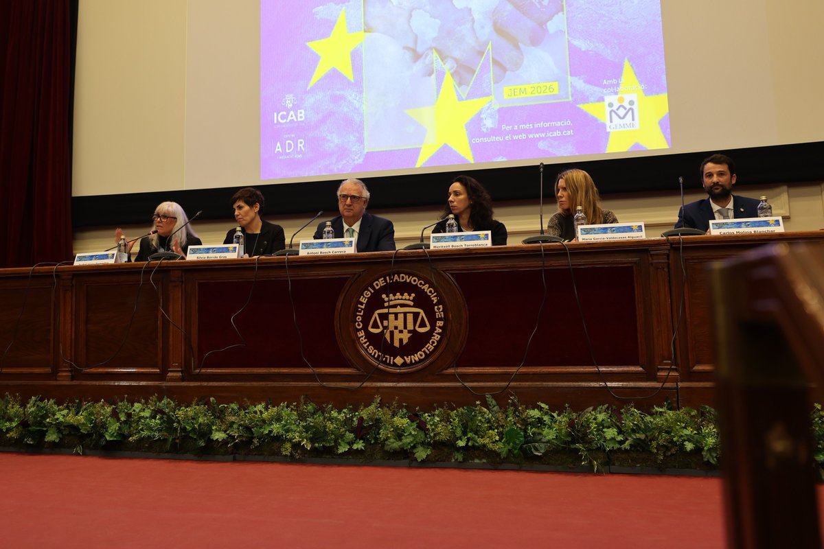 🇪🇺 Celebrada la Jornada Europea de Mediació #JEM2026, que ha analitzat els primers nou mesos d’aplicació dels MASC arran de l’entrada en vigor de la LO 1/2025 i abordar els reptes de futur davant els nous escenaris que ha comportat aquesta norma. 

cc <a href="/Carles_GR/">C. Garcia Roqueta ⚖️ 💚</a>  <a href="/crivallejo/">Cristina Vallejo</a>