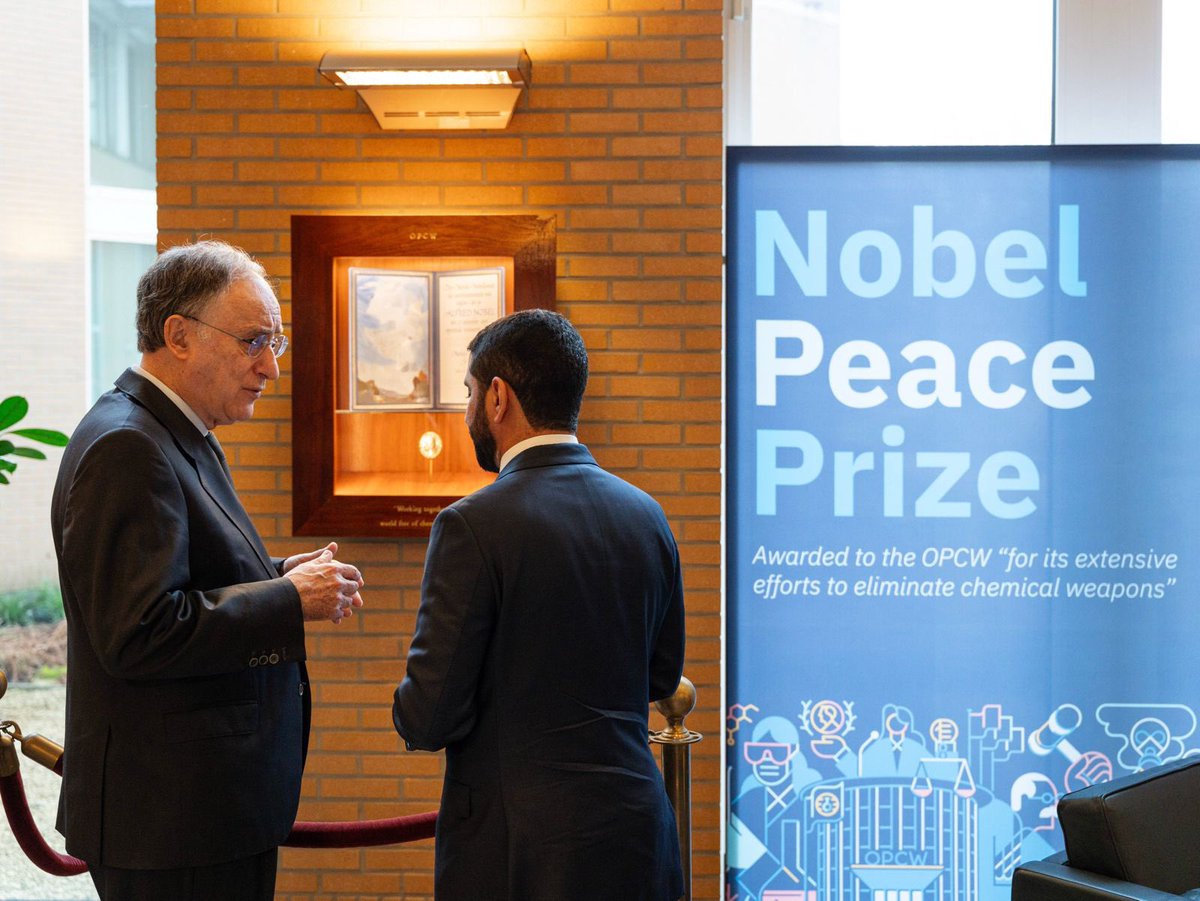 The Ambassador of the Custodian of the Two Holy Mosques to  the Kingdom of the Netherlands,  the Permanent Representative of the Kingdom of Saudi Arabia to the  (OPCW), Mr. Shahir K. AlKhaniny , presented his credentials to the Director-General of the <a href="/OPCW/">OPCW</a>, Mr. Fernando Arias.