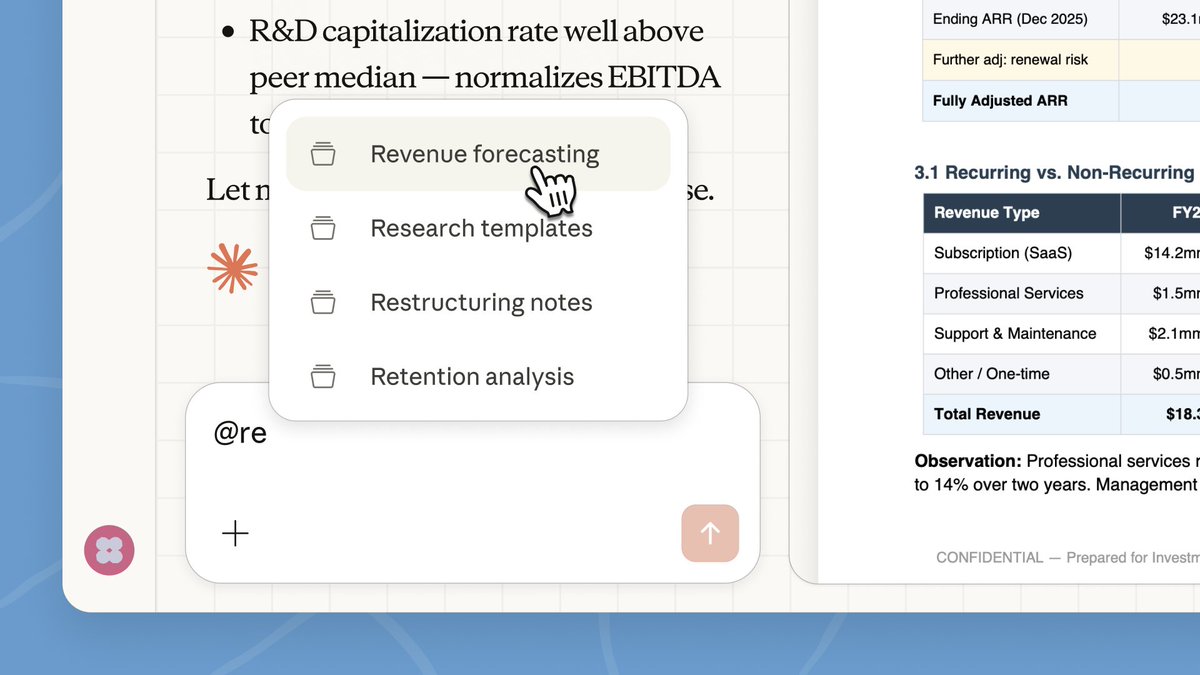 Project mention menu