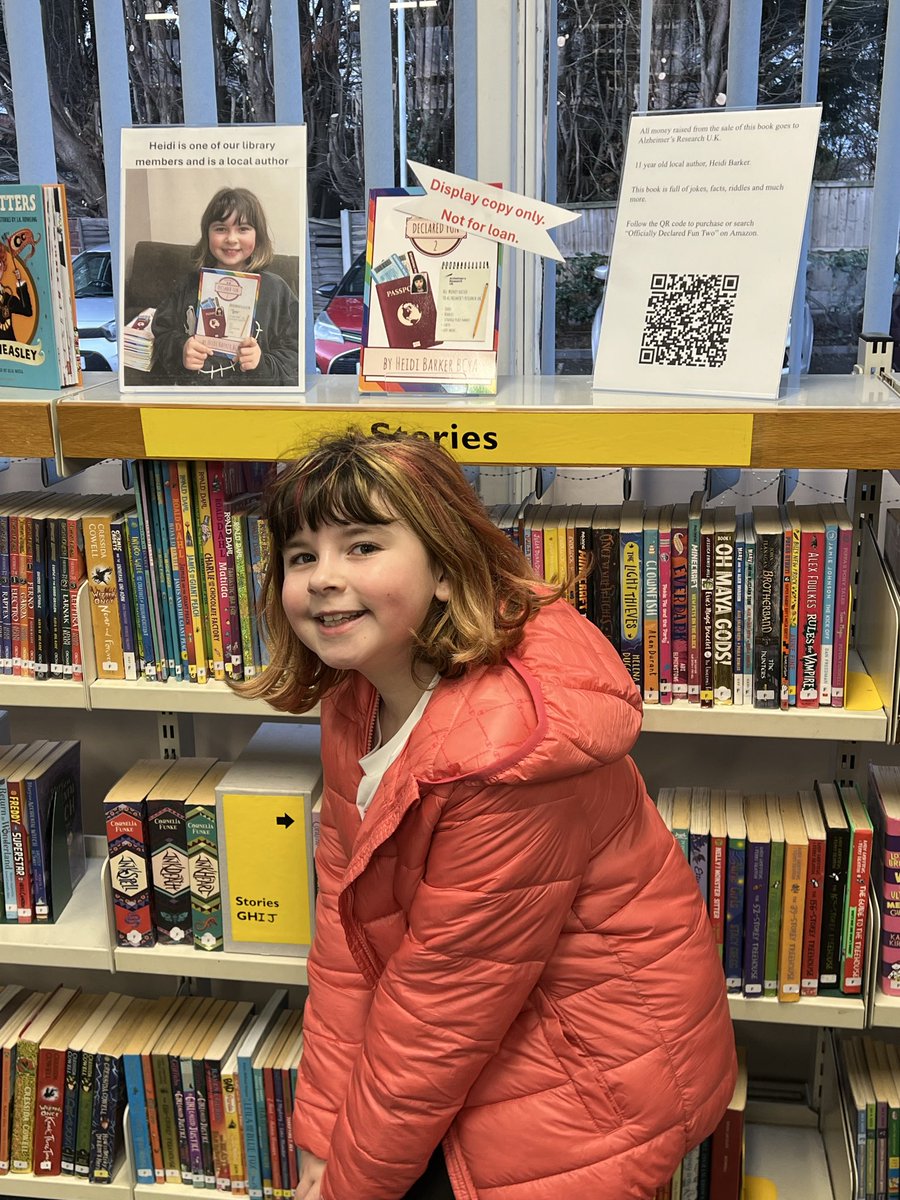 Finally got to the library to see the display they’d done for Heidi’s book 🧡