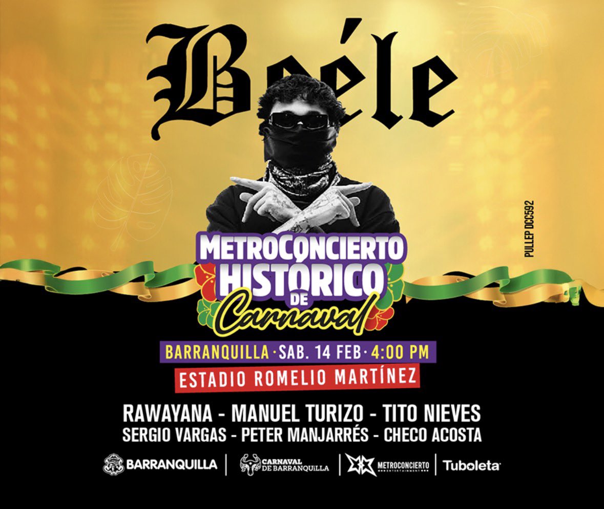 Vendo 2 boletas oriental #beele #Carnaval2026 #Barranquilla