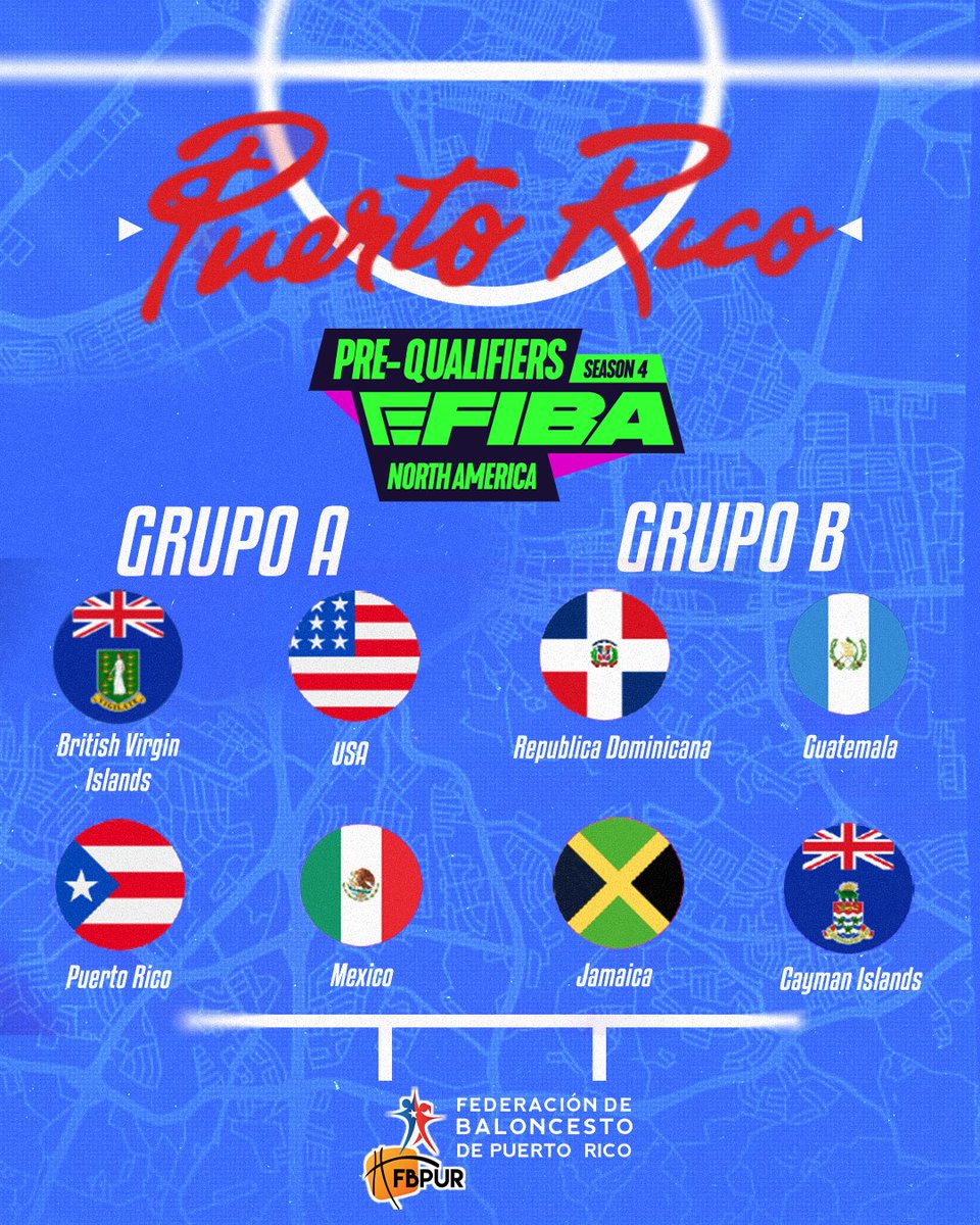 PUR_2K's tweet photo. 🔥🏀 Puerto Rico comienza los Pre-Qualifiers eFIBA Season 4 🇵🇷
Dos grupos. Ocho países. Una misión: representar.
#rePResent #eFIBA #Season4 🏀🔥 https://t.co/GwNR7Fpj2r