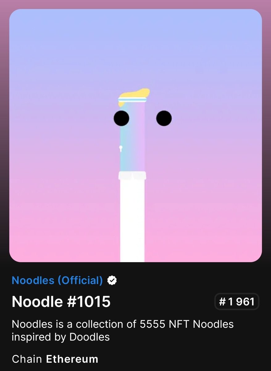 IURIIdev's tweet photo. NFT GIVEAWAY 🚨

Giving away 3 prize spots 👀

🏆 Winners:
1️⃣ @ApeHaterClub — 1 NFT
2️⃣ @Noodles_NFT — 1 NFT
3️⃣ @YoodleCakesNFTs — 2 NFTs

How to enter:
✔️ Follow me
✔️ RT + Like
✔️ Tag a friend
✔️ Drop your ETH address in comments

48h⏳️

Good luck 🍀 https://t.co/VE6uCkNl5N