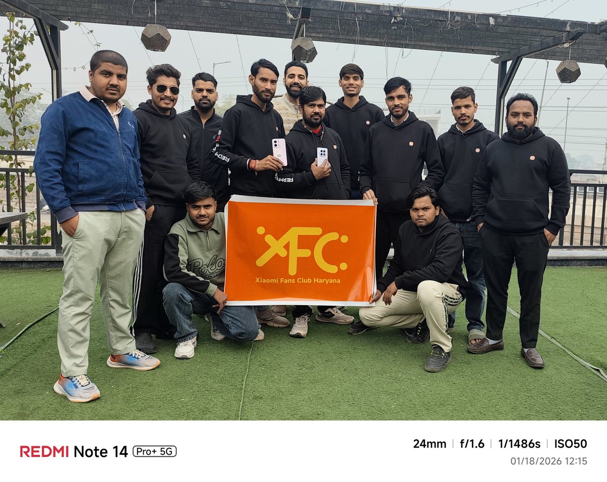 ankitgeetraj's tweet photo. Xiaomi Fan Meetup vibes are unmatched! 🧡
​Checking out the #RedmiNote15 5G &amp; #Redmi15C 5G while my Redmi Note 14 Pro+ sits steady on the Mi Selfie Stick Tripod. Top-tier tech and a great community—what else do you need? 🔥
#XiaomiFans #108MasterPixel 
#FasterStrongerSimplyBetter https://t.co/c76B1QZCXi