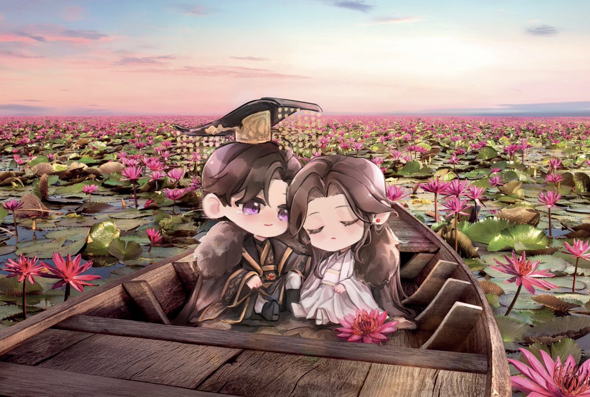 pammu_28's tweet image. Ranwan joining the trend. 

❗️Background taken from AOT’s official poster featuring Red Lotus Sea, Udon Thani.  I cropped the pic because idk if it’s okay to use their logo

I painted a small lotus blossom by myself (having reference is convenient)

Back to work now