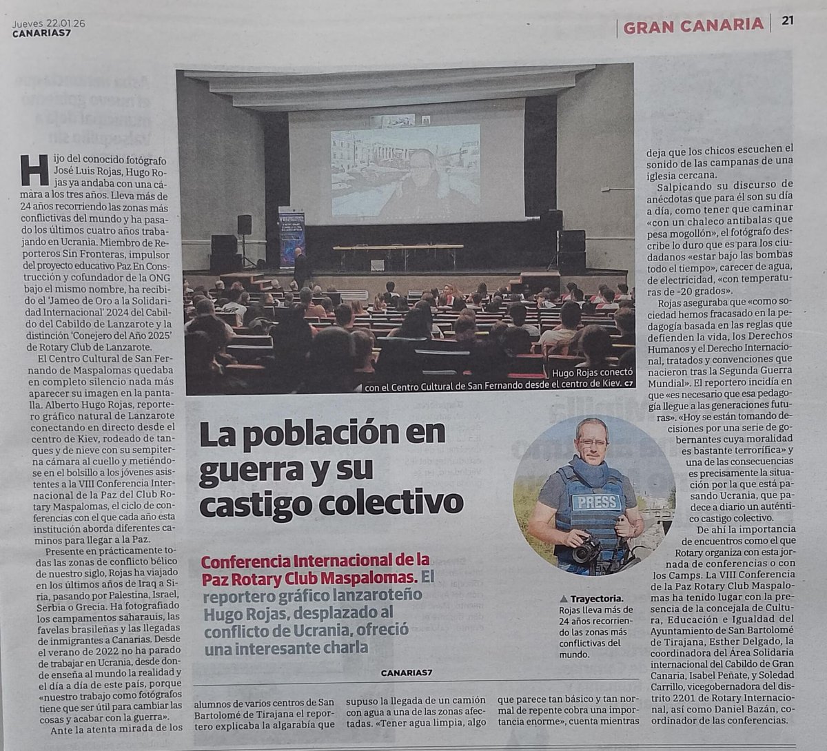PECDDHH's tweet image. Un honor haber participado desde Ucrania. 💙💛🕊

¡Educar en los Derechos Humanos es educar para La Paz!

Gracias @LCambil  🗞 @canarias7 ⬇️ 
canarias7.es/canarias/gran-…