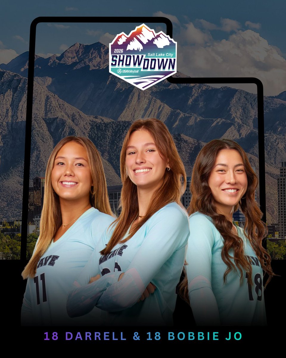 WAVEVolleyball's tweet photo. Time to showdown ๐
Good luck 18 Darrell and 18 Bobbie Jo in Salt Lake City this weekend!
#WAVENation https://t.co/HlvOe6nOkg