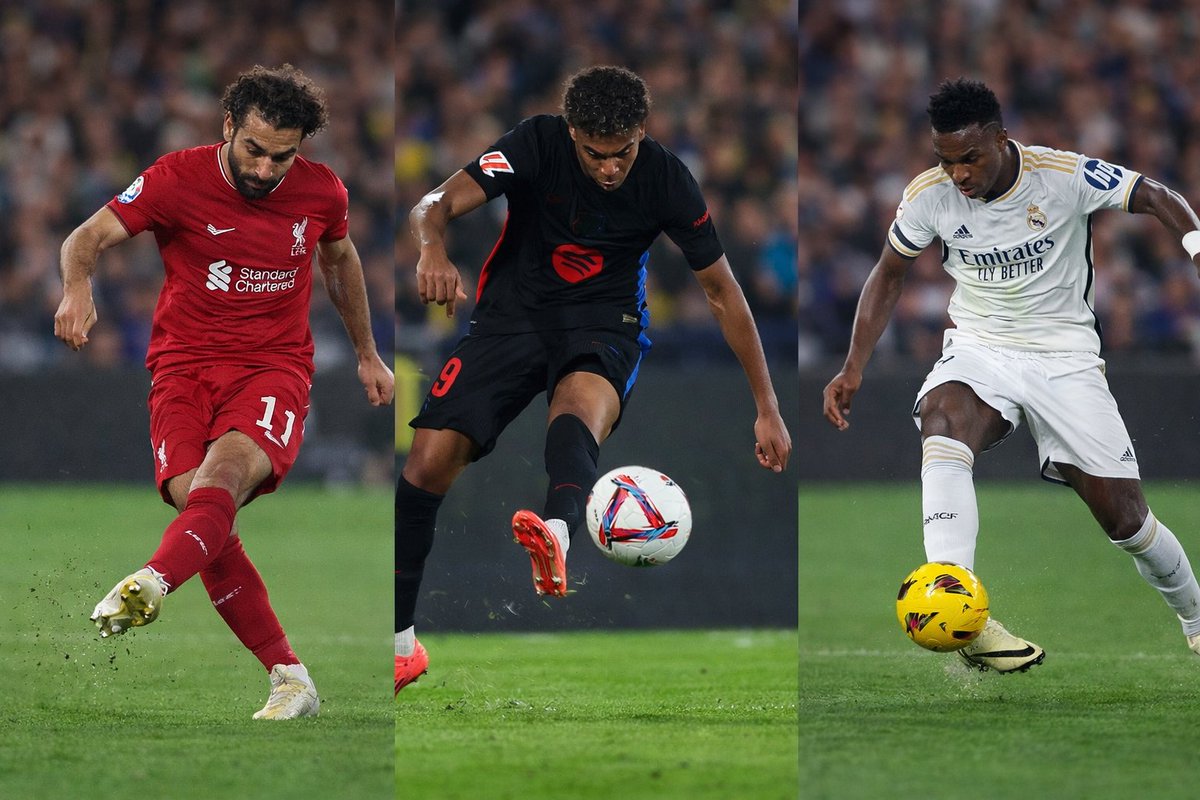 IndivAnalyst's tweet photo. Let’s talk about the outside-foot cross (Trivela).

Vini Jr → Mbappé (UCL this week).
Yamal’s go-to assist at Barça.
Salah’s been doing it for years.

Inverted wingers. Same tool. Deadly weapon.

A Thread 🧵👇 https://t.co/WkYxwBuvBW