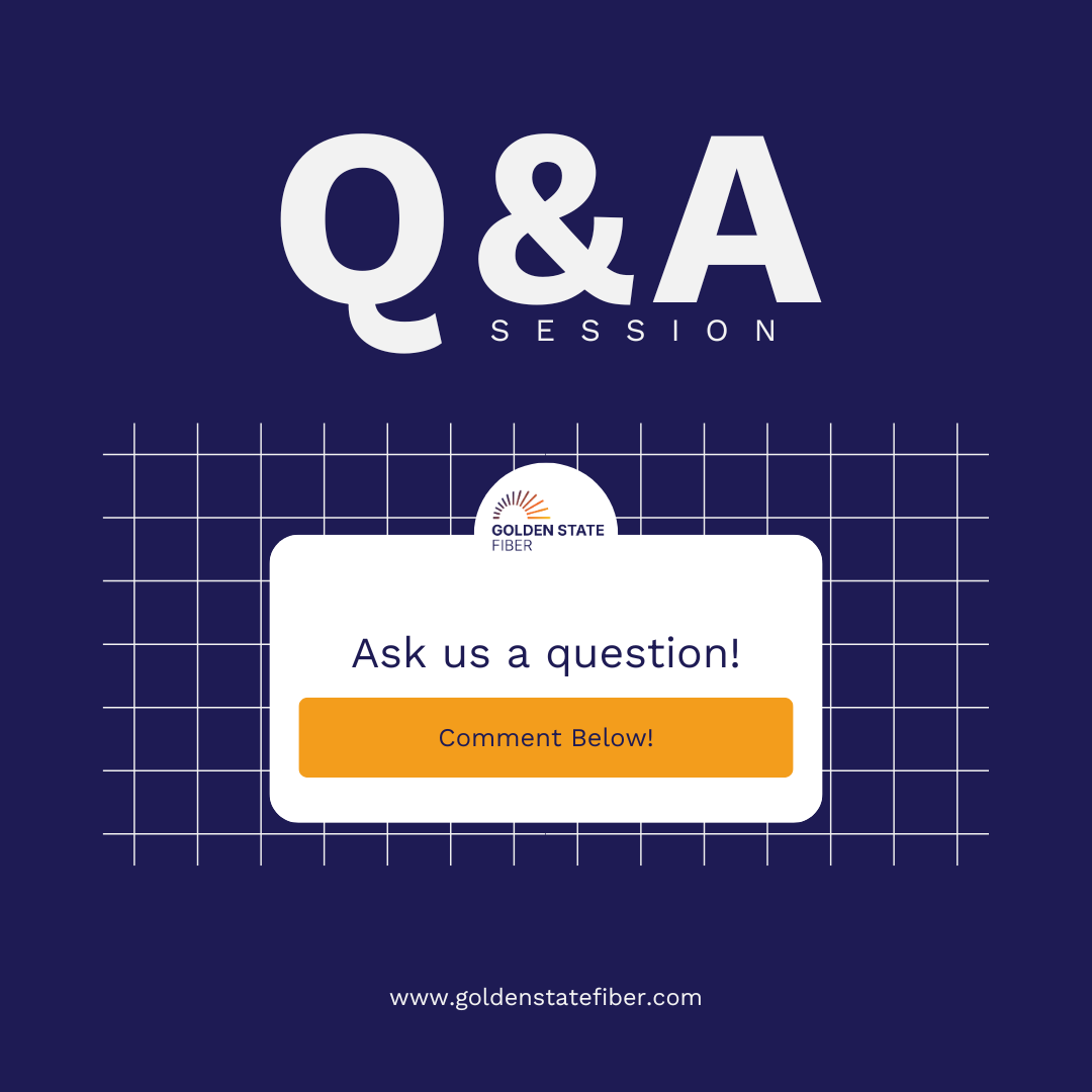 GStateFiber's tweet photo. Got questions? We’ve got answers 💬 Drop your fiber internet questions below and our team will be jumping in to help!

#FiberInternet #GoldenStateFiber #Connecting California #FastInternet https://t.co/rYeyskzro8