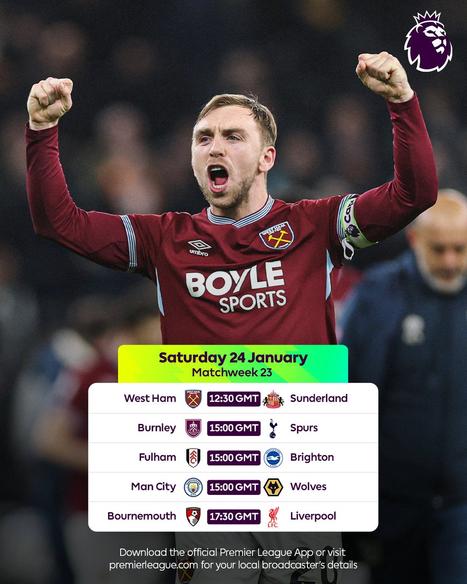 premierleague's tweet image. Matchweek 23 starts here 😮‍💨