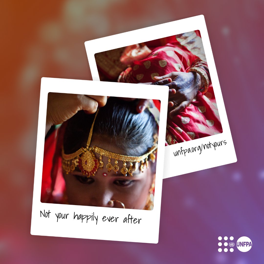 UNFPA's tweet image. This is NOT a storybook romance 💔

See why it’s time for girls around the world to write their own stories and join @UNFPA to say #ENDChildMarriage: unf.pa/nyh 

#StandUp4HumanRights