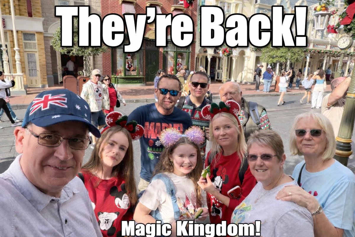 ThemeParkBazza's tweet photo. Grab a brew, have a laugh, and enjoy watching us hang out with our YouTube Lodge Guys family in Magic Kingdom — the only way we know how… by taking the mick 🇬🇧😂

https://t.co/FZI4GIsUnP

#MagicKingdom #DisneyWorld #DisneyChristmas #WaltDisneyWorld #DisneyVlog #DisneyFamily n https://t.co/twk0LNdCA1