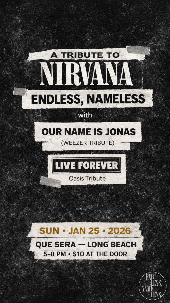 anothernirvana's tweet image. Sunday Funday in Long Beach.
Come hang with us. 🍻
#nirvana #livemusic #grunge #endlessnamelessmusic