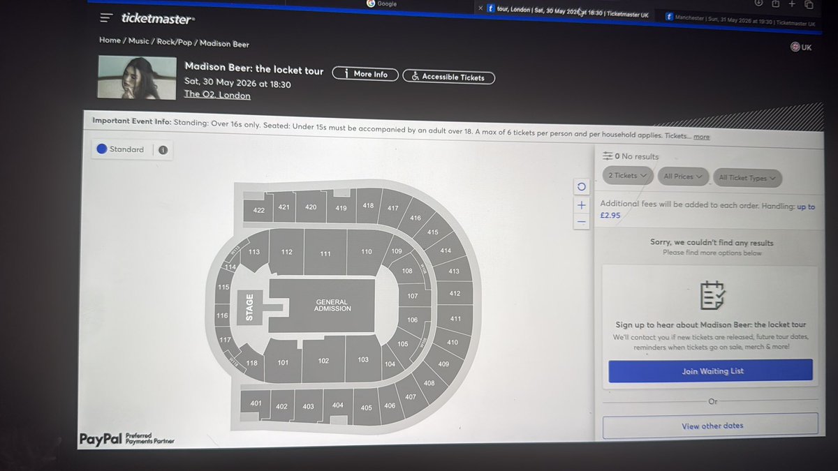 the O2 is officially sold out 🥹🩵🔒🪽

#TheLocketTour #MadisonBeer #O2 #Locket 

<a href="/madisonbeerhq/">Madison Beer HQ</a>