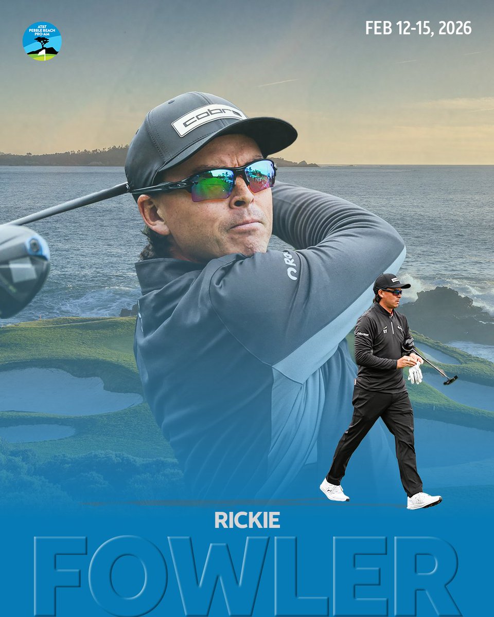 attproam's tweet image. A fan favorite at Pebble.

@RickieFowler has committed to the 2026 AT&amp;amp;T Pebble Beach Pro-Am.