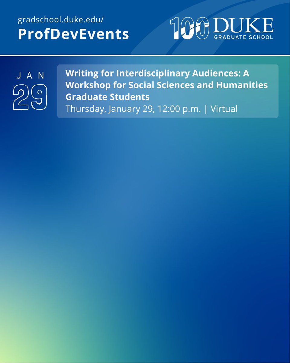 Duke Graduate School tweet media