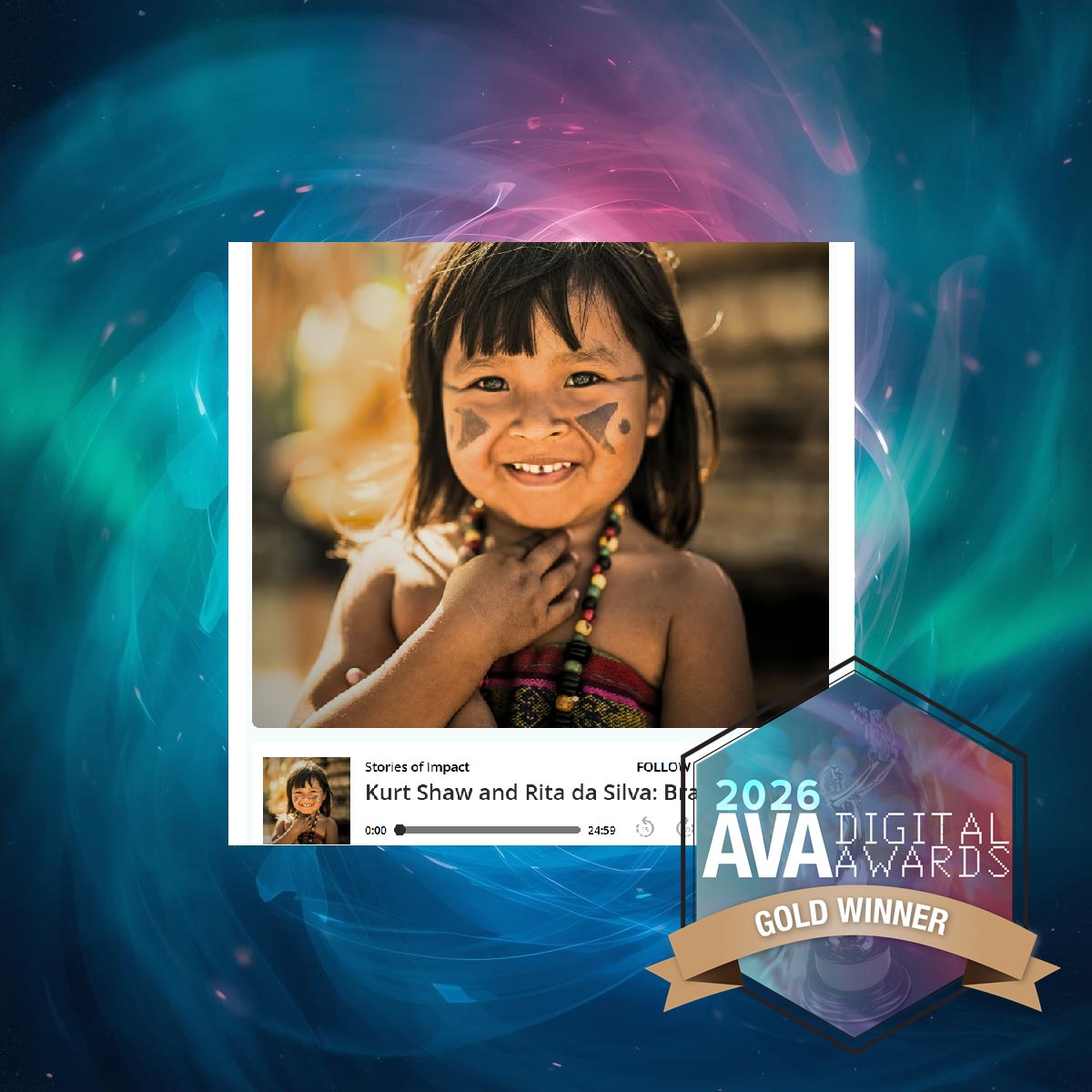 AVA_Awards's tweet photo. 🏆 Winner Spotlight: 
Talkbox earned a Gold AVA Award for their educational podcast episode, Stories of Impact: Brazilian Resistance and Renewal Through Playing Together. This powerful episode highlights storytelling, culture, and connection through sound.
https://t.co/cXPE3LqF1C https://t.co/kqwOwdTuPD