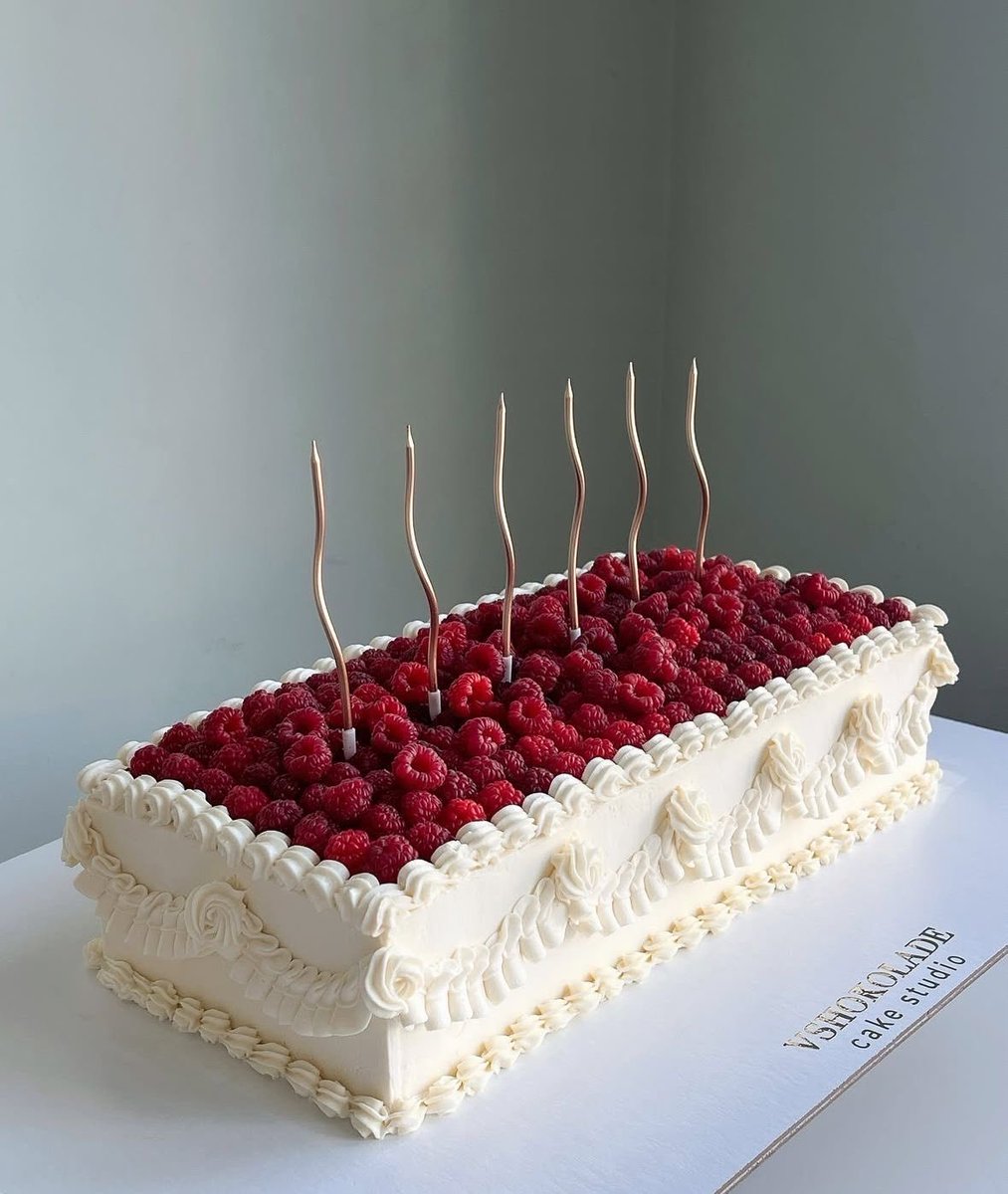 ⠀ 
I got us a cake. If you don’t like raspberry, pretend to enjoy it today. 
⠀