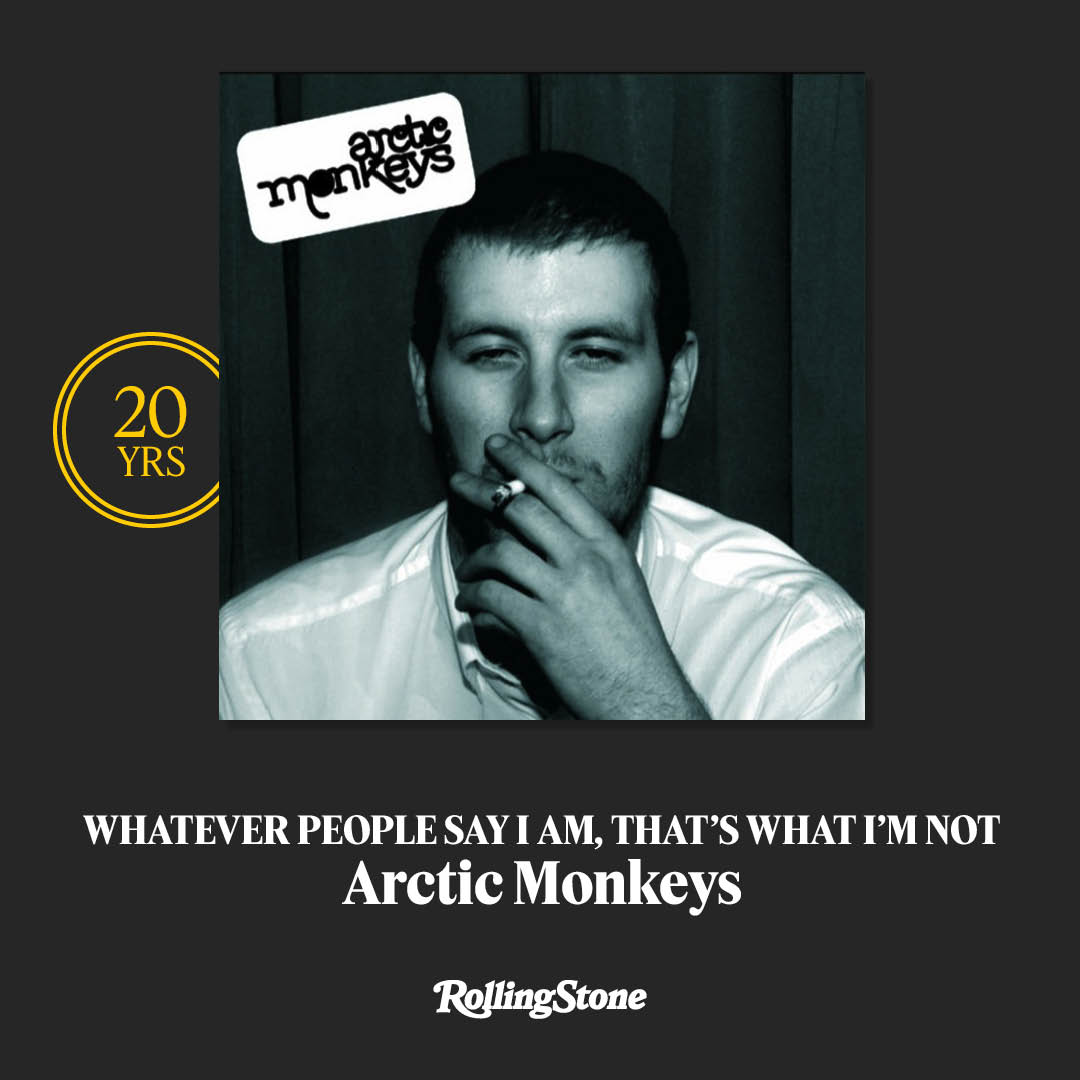 .<a href="/ArcticMonkeys/">Arctic Monkeys</a> released 'Whatever People Say I am, That's What I'm Not' 20 years ago today. 💿