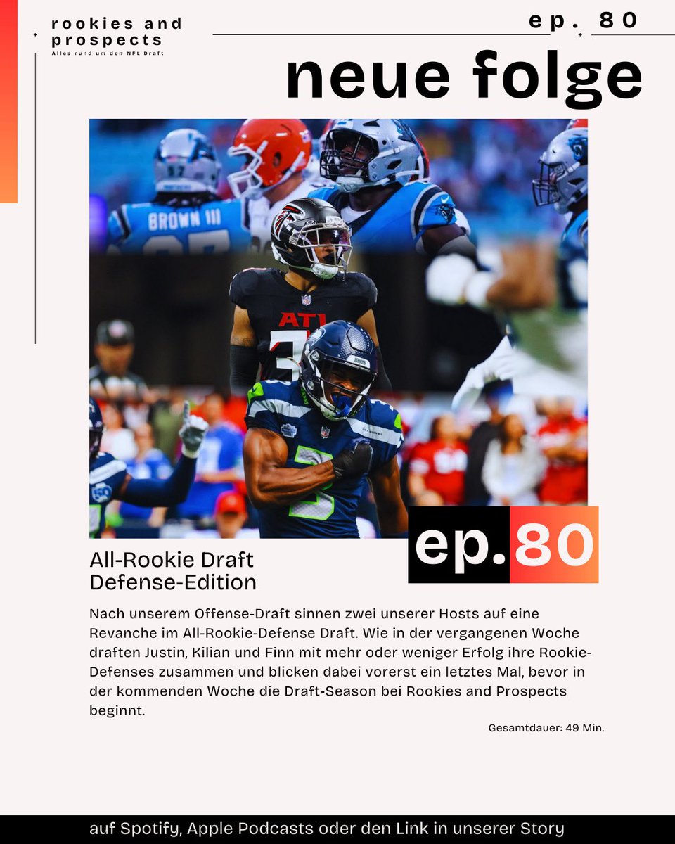 RookandProsPod's tweet image. Nach unserem Offense-Draft sinnen zwei unserer Hosts auf eine Revanche im All-Rookie-Defense Draft. Wie in der vergangenen Woche draften Justin, Kilian und Finn mit mehr oder weniger Erfolg ihre Rookie-Defenses zusammen. 
#NFL #NFLDraft #CollegeFootball
