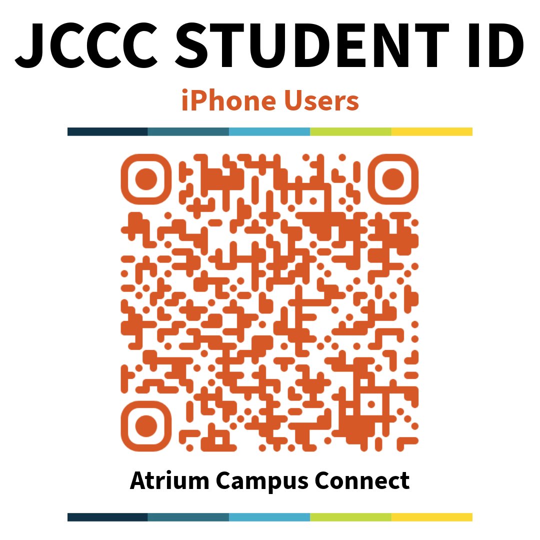 Forgot your #JCCC ID? 😮
Download the official app today and use as you would your physical student ID 😍