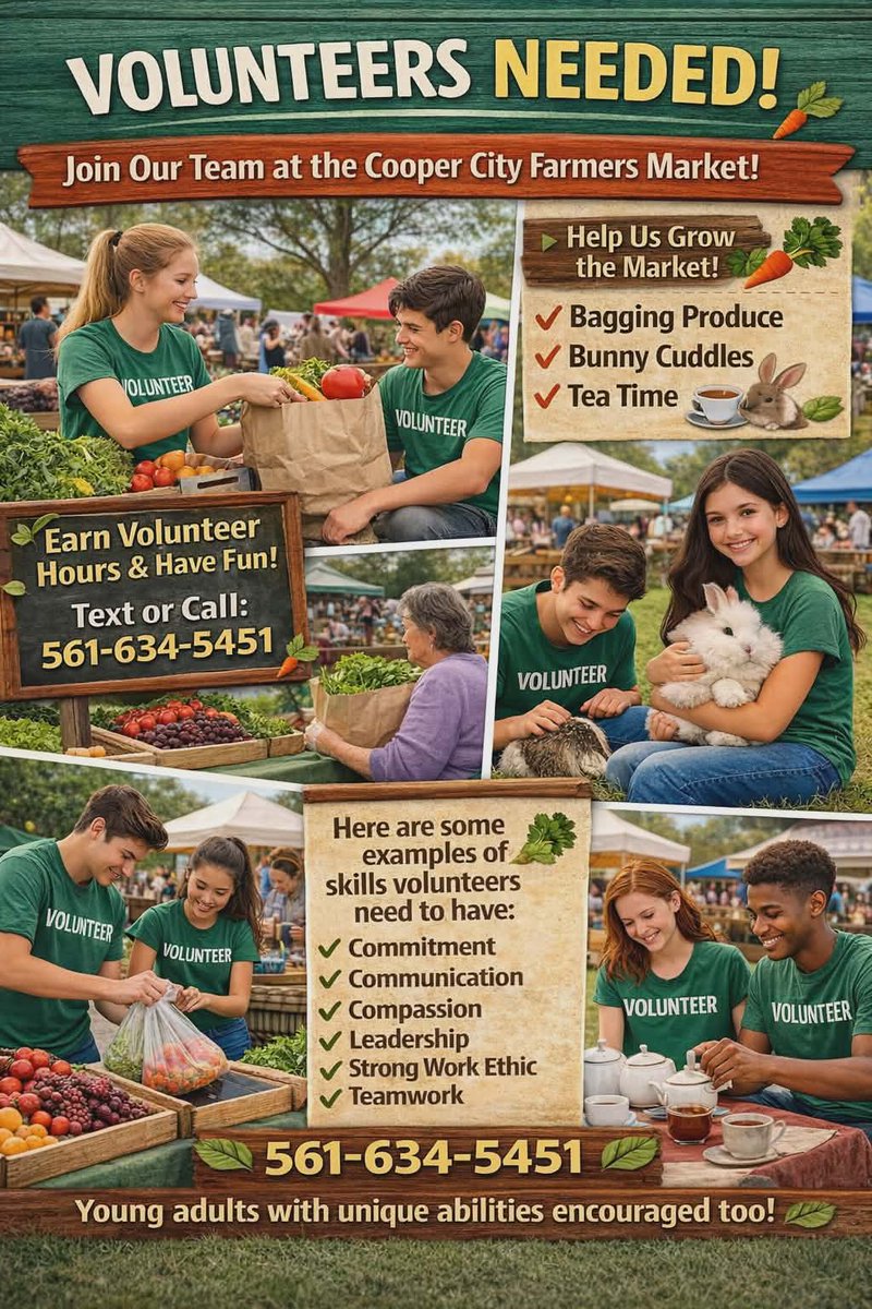CooperCityGOV's tweet image. Cooper City's Farmers Market is back this Sunday, January 25th from 11AM to 3PM at Memorial Park located at 9001 SW 51 Street. Find beef, chicken, seafood, fresh bread, fresh juice, fresh produce, sweet treats and much more!

#coopercity #farmersmarket #thingstodo #browardevents