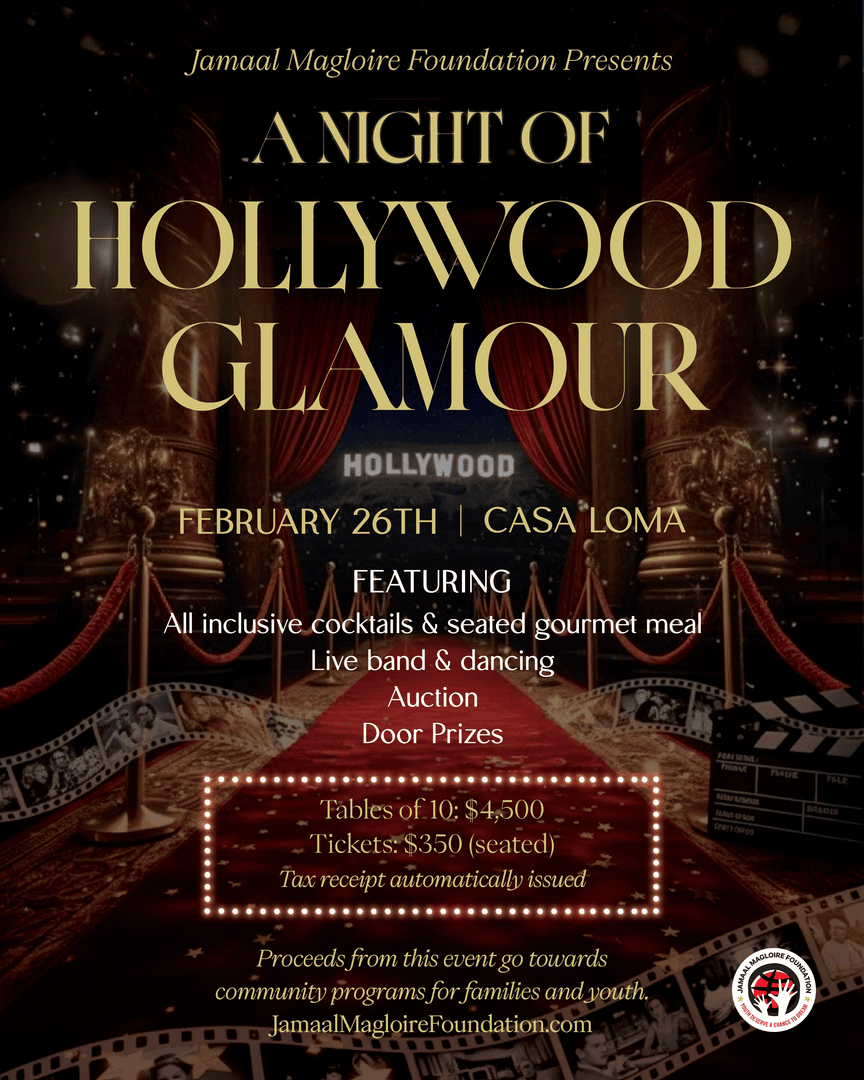 JamMagloireFdn's tweet photo. A Night of Hollywood Glamour is taking over Casa Loma and you’re invited to live your red-carpet fantasy — martini in hand, dance floor calling, cameras flashing. Expect flowing cocktails, a live band,  auction items, and more.

📍 Casa Loma
📆 February 26, 2026 | 7–11 PM https://t.co/xy0hfwPBHX