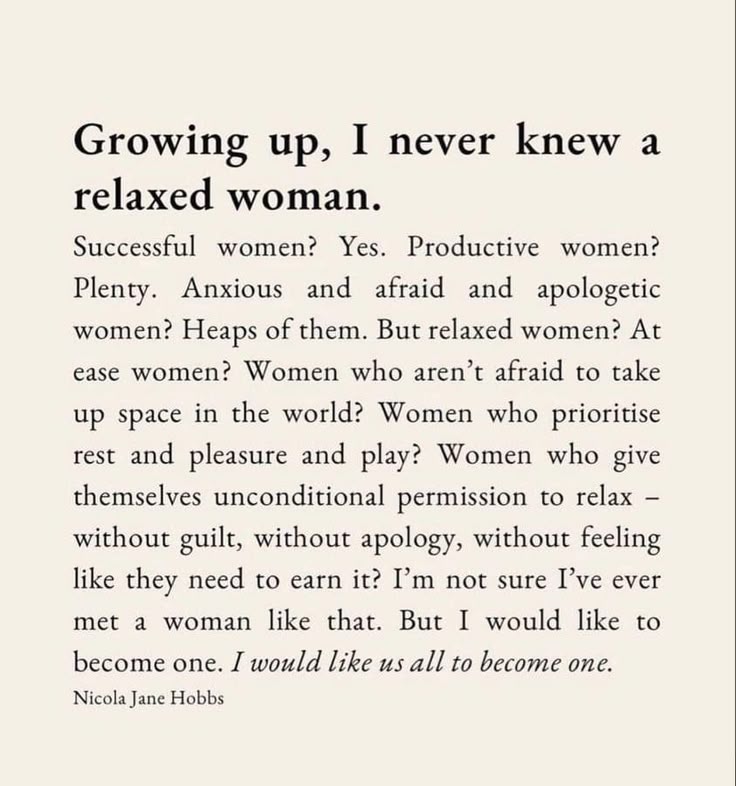 Lovandfear's tweet image. “Growing up, I never knew a relaxed woman”