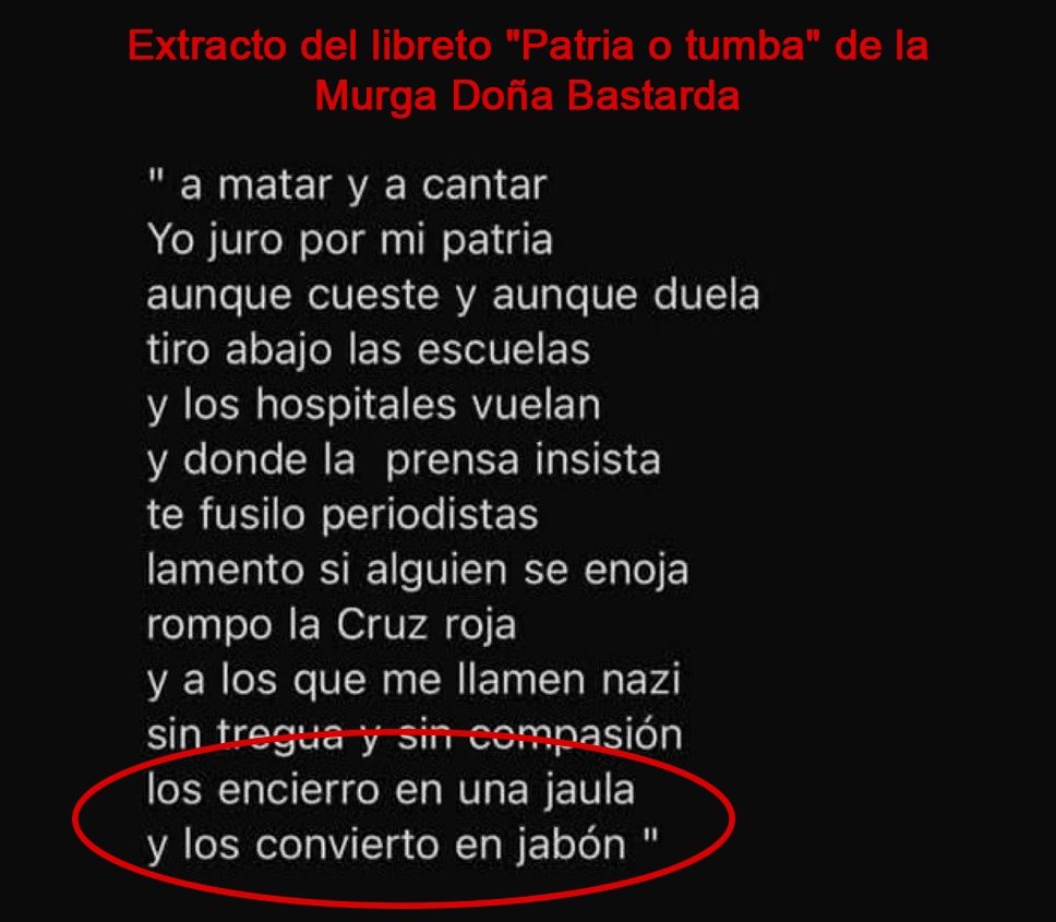 Como alguien cuya familia fue asesinada por los nazis, no hablo desde la teoría.
Hablo desde la memoria y la alarma.
Esto no es un debate puntual.
Es sobre cómo llegamos a naturalizar límites que nunca deberían correrse.
Que a un guionista de murga se le ocurra usar referencias