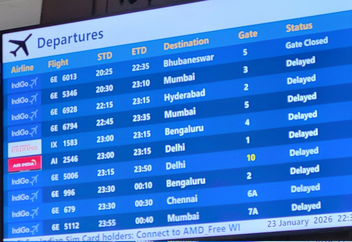 ashishathawle's tweet photo. Brace up for delays once again ? @IndiGo6E @airindia @AirIndiaX @MoCA_India  @RamMNK https://t.co/NdMvtOg9Ls