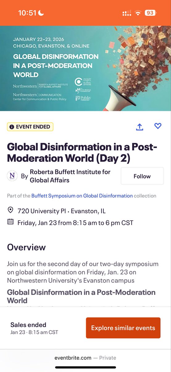 YanlingZhao_'s tweet photo. Join us today’s Global Disinformation in a Post-Moderation World Symposium co-hosted by Northwestern's Roberta Buffett Institute for Global Affairs and Center for Communication &amp; Public Policy (CCPP) lab! You can be in person or attend online via https://t.co/Xv7Q0gn3It https://t.co/OwAhwZEPOU