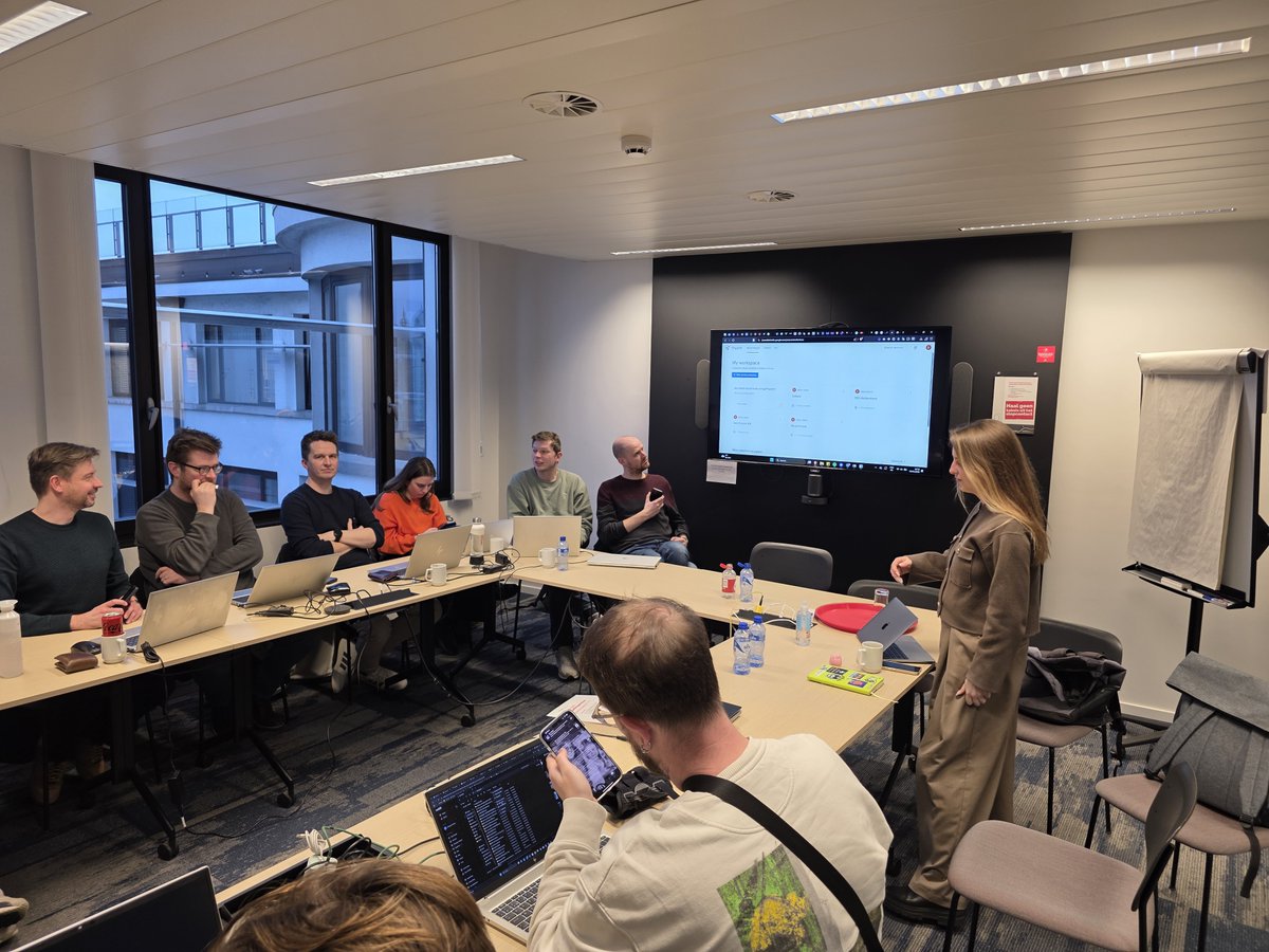 OSINTindustries's tweet photo. Great to see Anastasiia Morozova (@nst_morozova) and Dylan C (@DCstillnotwrong) delivering training to journalists at @destandaard and across Mediahuis in Belgium 🇧🇪

Uncovering connections, verifying sources, tracking leads through open-source intelligence 🎯 https://t.co/Tj6SrdaW8X