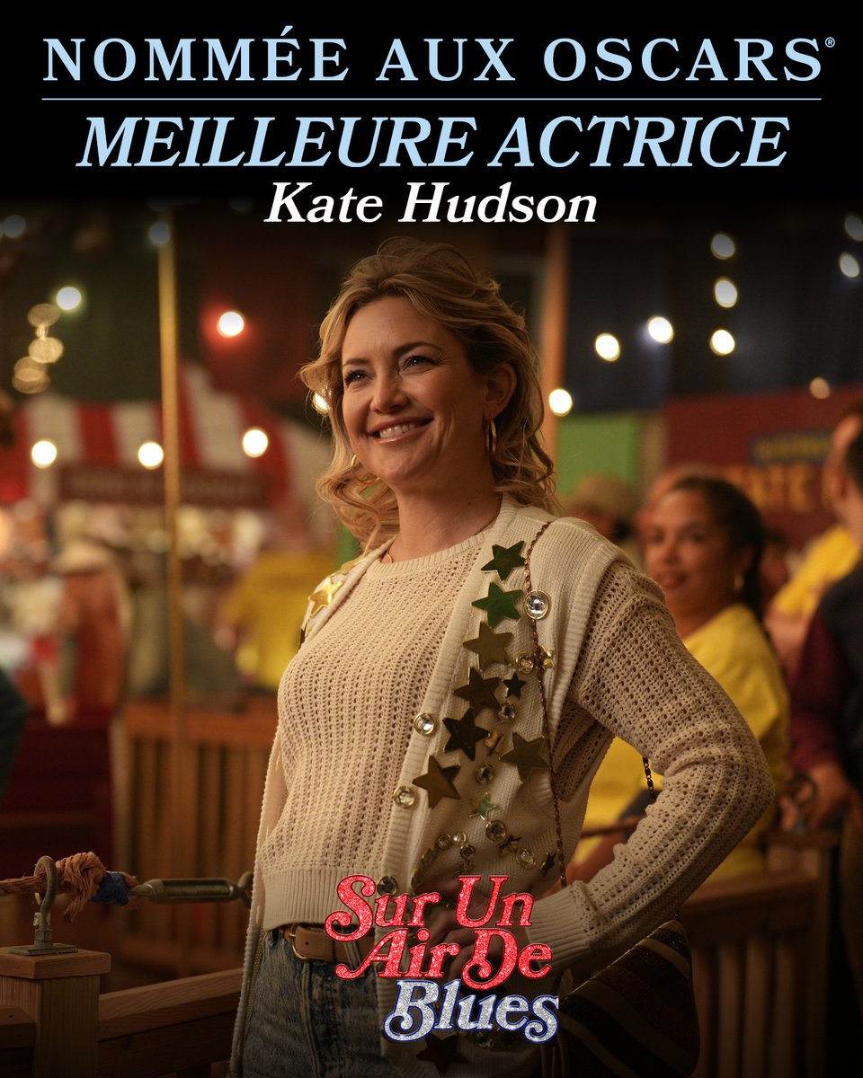 FocusFeaturesFR's tweet image. Félicitations à Kate Hudson pour sa nomination aux Oscars® dans la catégorie Meilleure actrice pour SUR UN AIR DE BLUES ! 🌟
#SurUnAirDeBlues
