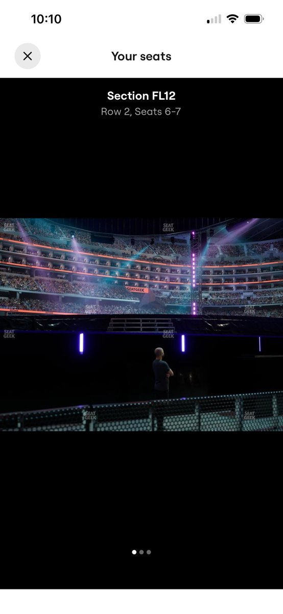 my bts view for day 1 the stage looks high as hell imma break my neck trying to see 😭