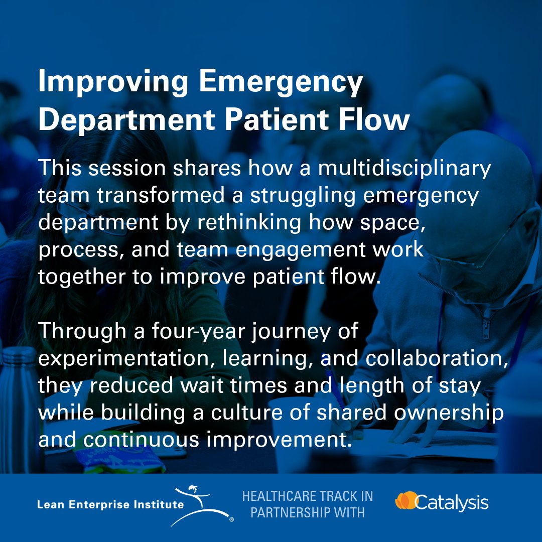 Not all problems in healthcare are clinical. Some of them are system problems. At the 2026 Lean Summit, two healthcare sessions dive deeply into lessons from the front line.

Learn more hubs.li/Q03_9M1V0 

#LeanSummit2026 #Healthcare #PatientFlow #RespectForPeople