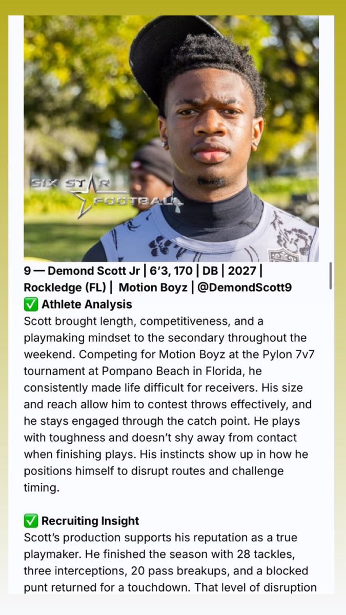 Demond kion scott Jr 3⭐️CB tweet media
