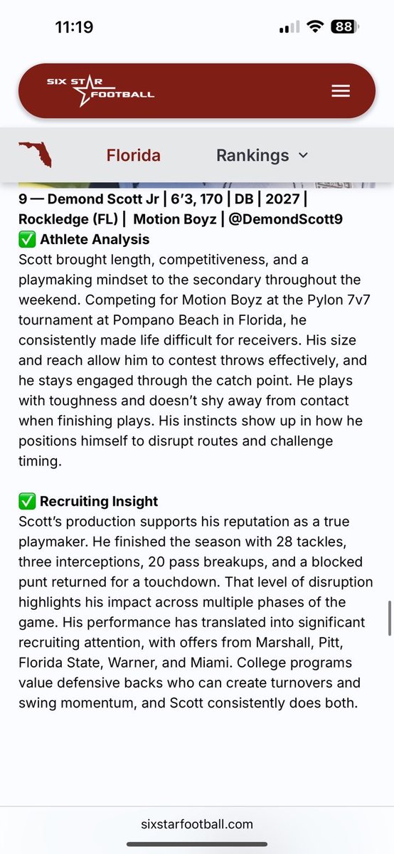 Demond kion scott Jr 3⭐️CB tweet media