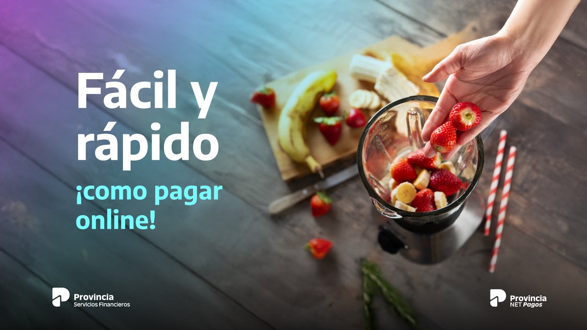 Hacer un licuado en días de calor es simple…
Pagar online en nuestra plataforma, también 😉
💳 Con tarjeta de débito
📲 O con QR
⏱️ Fácil y rápido desde donde estés.

¡Usá nuestras alternativas de pago y disfrutá del verano!

👉 provincianet.com.ar

#Fácil #Rápido #Online