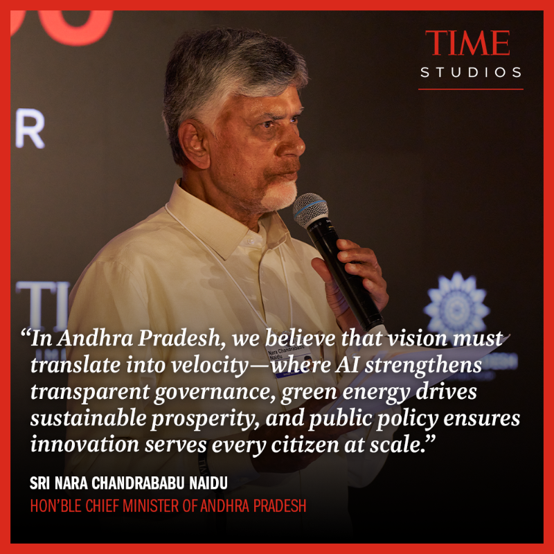 TIME's tweet photo. Sri Nara Chandrababu Naidu, Hon’ble, Chief Minister of Andhra Pradesh took to the stage at the TIME100 Impact Dinner in Davos to spotlight how to move innovation from vision to velocity.

Sponsored by Primus Partners India
