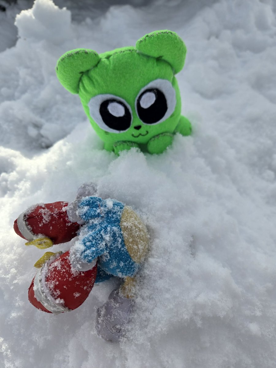 MilkshitRawr's tweet photo. Lloyd playing in the snow today with sonic (aka donic) #maxdesignpro #greendesignpro #gdp #mdp 

@Biscu1s @GreenNuggetMDP https://t.co/KxatD4g12T