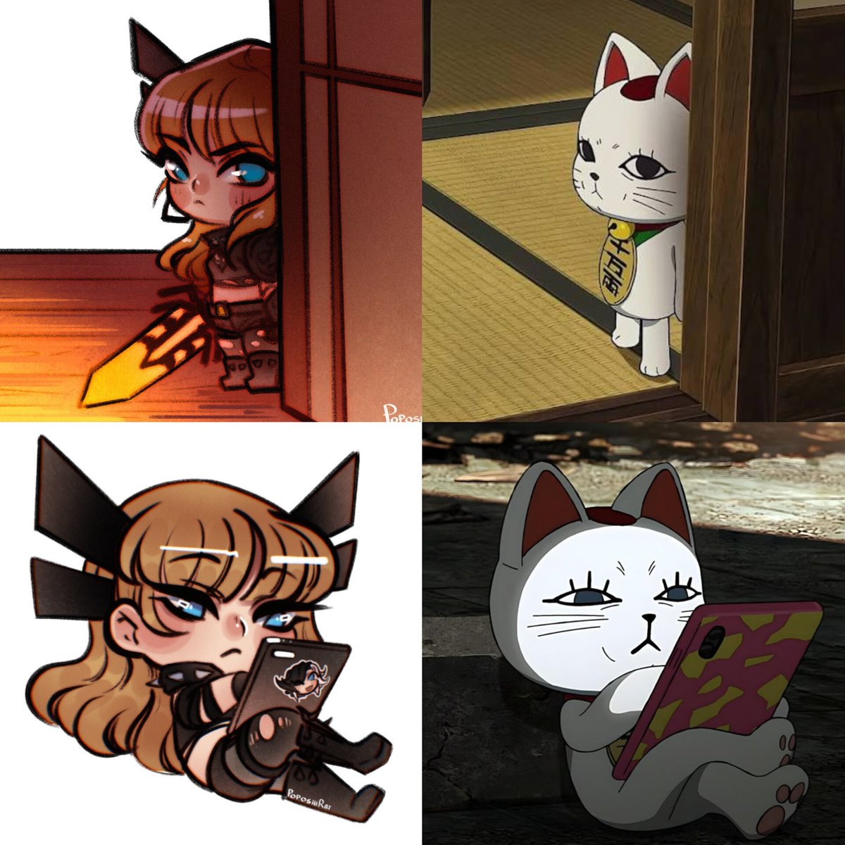 veryfunnyhandle's tweet image. Started binging DanDaDan and I've just noticed a lot of PoposhiRat's chibi Magik art are just Turbo Granny poses