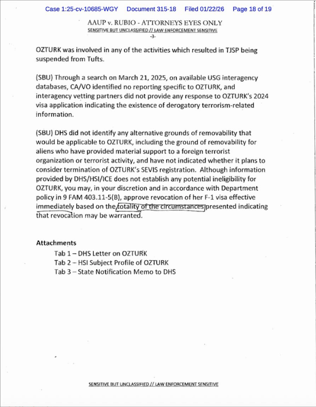 TheFIREorg's tweet image. On Thursday, a federal judge unsealed internal government documents shining a light into how the Trump administration targeted pro-Palestinian foreign students — who were all legally present in the United States — for deportation.

Now we know that the government’s case was built…