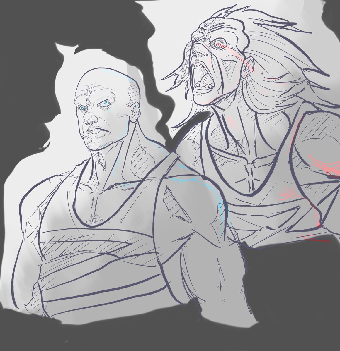 NetsuOwari's tweet photo. Hope AI doesn't steal this, haven't posted anything in ages
#Kain #WWE #WWERaw #procreateart #sketch #fanart https://t.co/c960kXiG6k